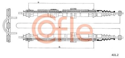 Cable Pull, parking brake COFLE 92.431.2