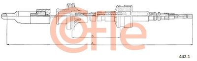 Cable Pull, clutch control COFLE 92.442.1