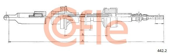 COFLE 92.442.2 Cable Pull, clutch control
