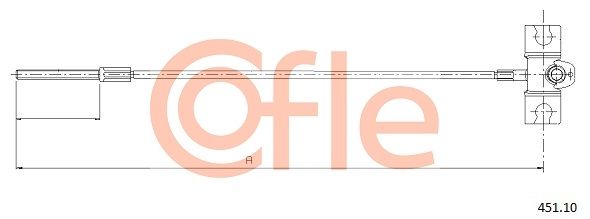 COFLE 92.451.10 Cable Pull, parking brake