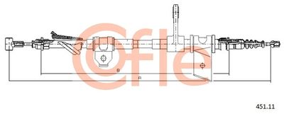 Cable Pull, parking brake COFLE 92.451.11