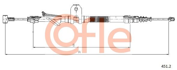 COFLE 92.451.2 Cable Pull, parking brake