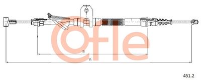 Cable Pull, parking brake COFLE 92.451.2