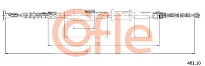 Cable Pull, parking brake COFLE 92.461.10