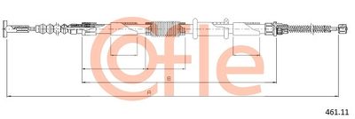 Cable Pull, parking brake COFLE 92.461.11