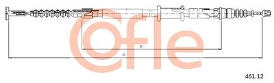 Cable Pull, parking brake COFLE 92.461.12