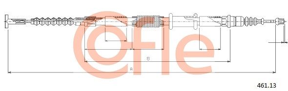 COFLE 92.461.13 Cable Pull, parking brake