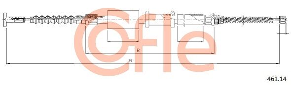 COFLE 92.461.14 Cable Pull, parking brake