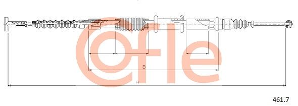 COFLE 92.461.7 Cable Pull, parking brake