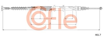 Cable Pull, parking brake COFLE 92.461.7