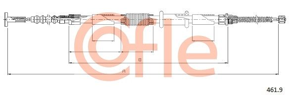 COFLE 92.461.9 Cable Pull, parking brake