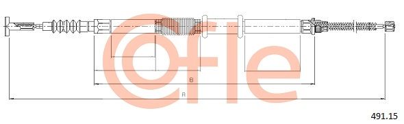 COFLE 92.491.15 Cable Pull, parking brake