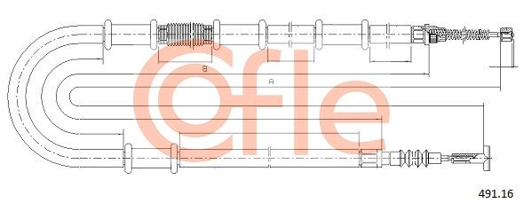 COFLE 92.491.16 Cable Pull, parking brake