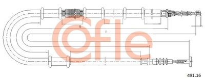 Cable Pull, parking brake COFLE 92.491.16