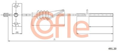 Cable Pull, parking brake COFLE 92.491.20