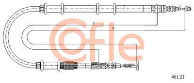 Cable Pull, parking brake COFLE 92.491.21