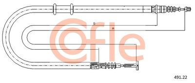 Cable Pull, parking brake COFLE 92.491.22