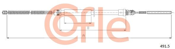 COFLE 92.491.5 Cable Pull, parking brake