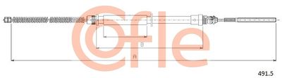 Cable Pull, parking brake COFLE 92.491.5