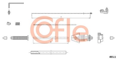 Accelerator Cable COFLE 92.493.1