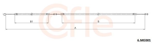 COFLE 92.6.ME001 Bonnet Cable