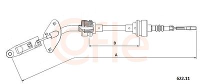 Cable Pull, clutch control COFLE 92.622.11
