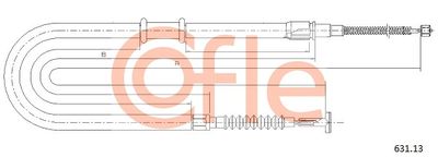 Cable Pull, parking brake COFLE 92.631.13