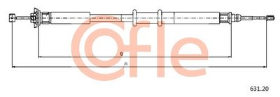 Cable Pull, parking brake COFLE 92.631.20