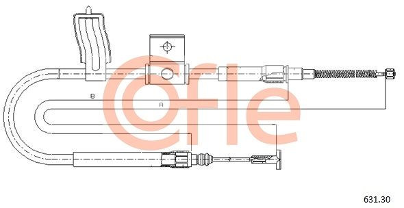 COFLE 92.631.30 Cable Pull, parking brake