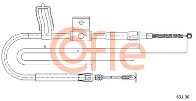 Cable Pull, parking brake COFLE 92.631.30