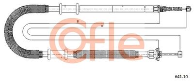 Cable Pull, parking brake COFLE 92.641.10