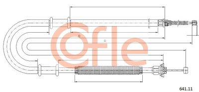 Cable Pull, parking brake COFLE 92.641.11