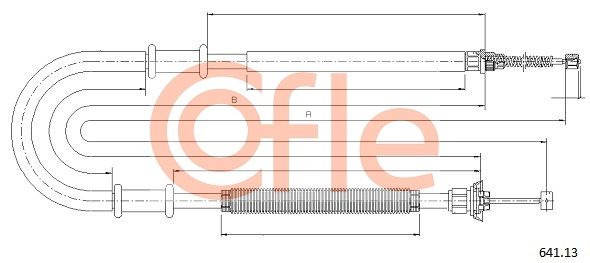 COFLE 92.641.13 Cable Pull, parking brake