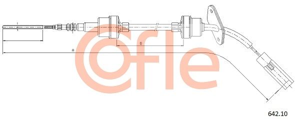 COFLE 92.642.10 Cable Pull, clutch control