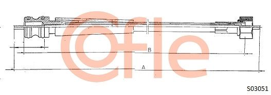 COFLE 92.S03051 Speedometer Cable