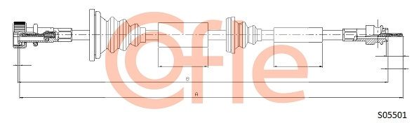 COFLE 92.S05501 Speedometer Cable