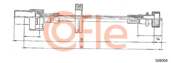COFLE 92.S08004 Speedometer Cable