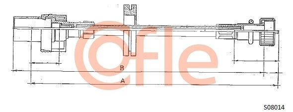 COFLE 92.S08014 Speedometer Cable