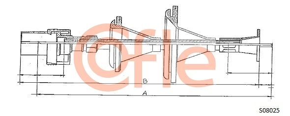 COFLE 92.S08025 Speedometer Cable
