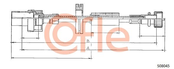 COFLE 92.S08045 Speedometer Cable