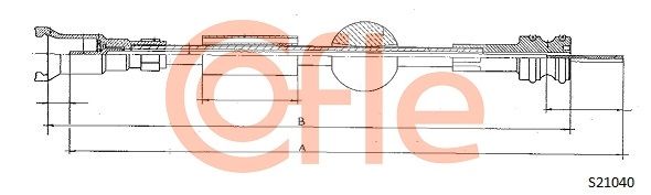 COFLE 92.S21040 Speedometer Cable