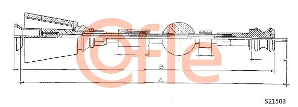 COFLE 92.S21503 Speedometer Cable
