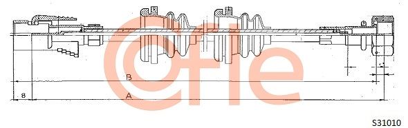 COFLE 92.S31010 Speedometer Cable