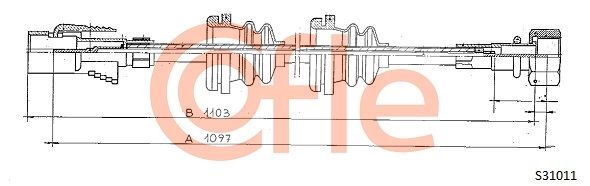 COFLE 92.S31011 Speedometer Cable