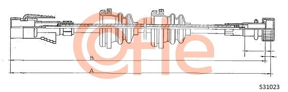 COFLE 92.S31023 Speedometer Cable