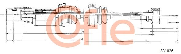 COFLE 92.S31026 Speedometer Cable