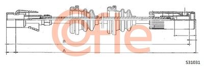 Speedometer Cable COFLE 92.S31031