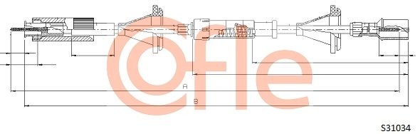 COFLE 92.S31034 Speedometer Cable