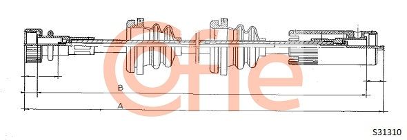 COFLE 92.S31310 Speedometer Cable