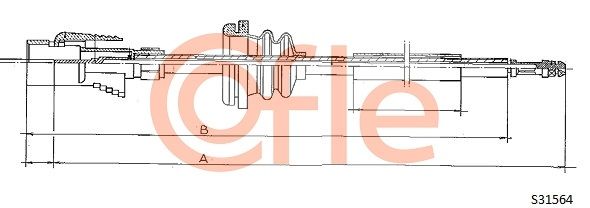 COFLE 92.S31564 Speedometer Cable